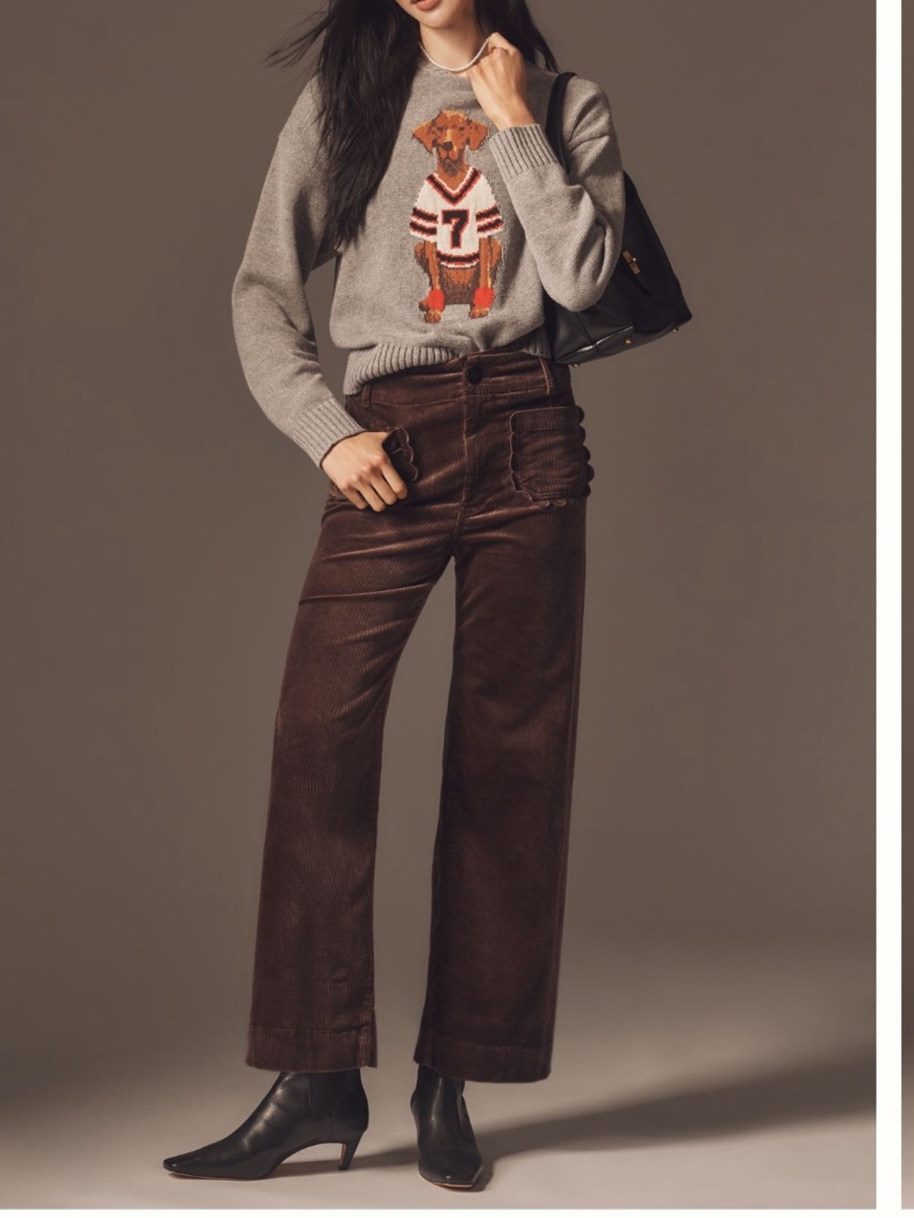 Maeve Colette Pant Brown Cord